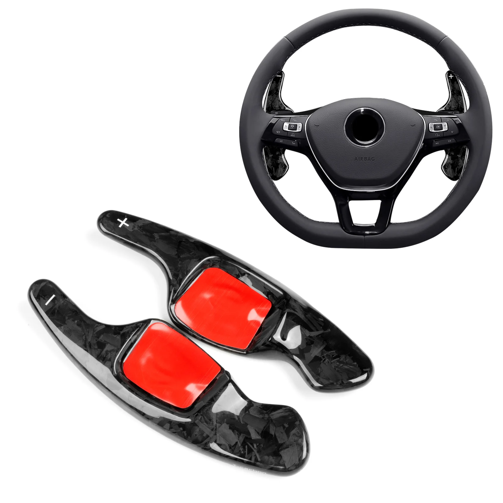 Удлинители рычага переключения передач из настоящего углеродного волокна, подходит для VW GOLF MK 8 Teramont Phideow Alltrack GLI Arteon Atlas 2024, аксессуары