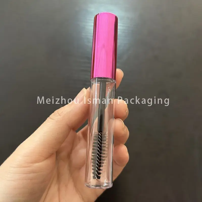 50Pcs empty hot pink metallic liquid lipstick lip gloss packaging makeup clear mascara bottle eyeliner container tubes 10ml