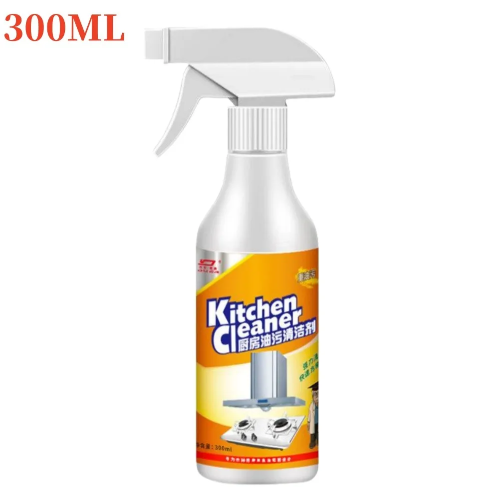 300ML Kitchen Grease Foam Cleaner Stain Remover Multi-Purpose Dirt Oil Cleaning Bubble Spray Washing Tools for Grills Ovens