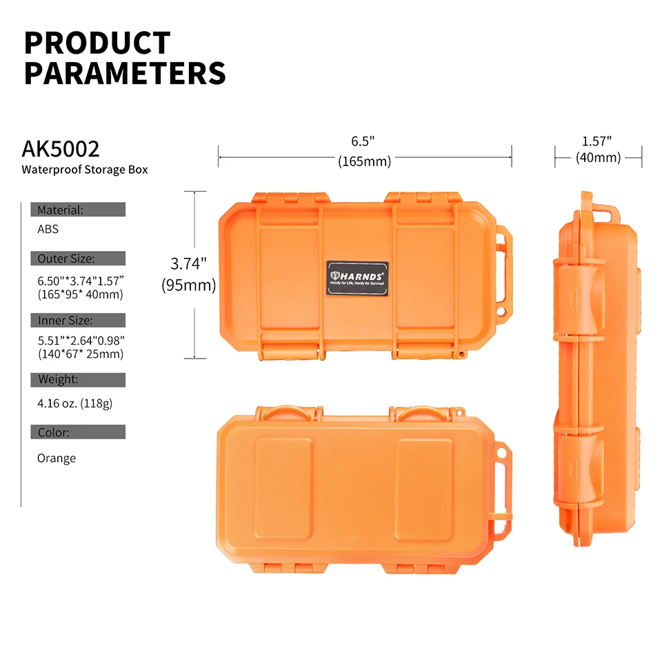HARNDS Safety Waterproof Equipment Tool Box Portable Plastic Instrument Case ToolBox Dry Box Impact resistant