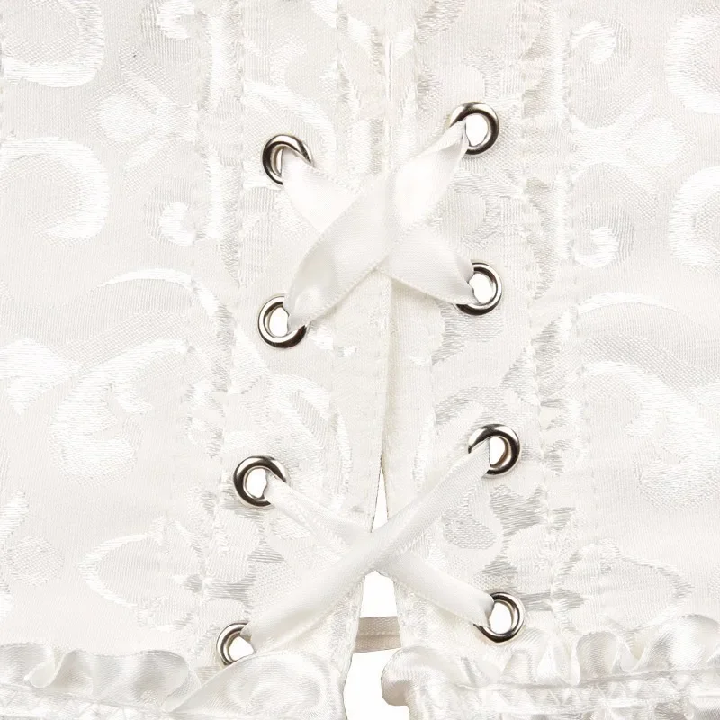 Europäisches und amerikanisches Korsett im Hofstil mit Jacquard-Spitze, Rückenriemen, verstellbarer Taillenformung, bauchunterstützender Knochenformkleidung 8111 – Detail 9