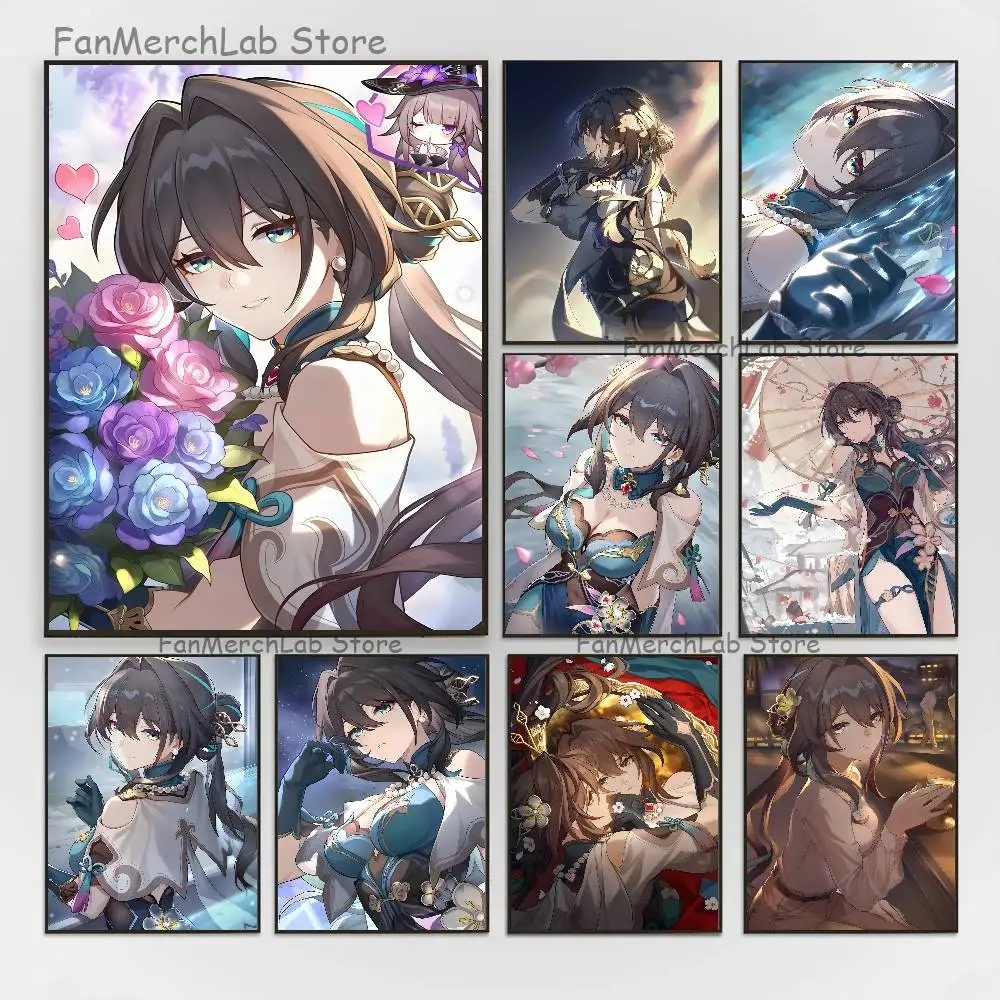 

R-Ruan M-Mei Star R-Rail Poster Multi-Purpose Wall Art for Living Room Bedroom Office Hallway Bar Home Decor Gift