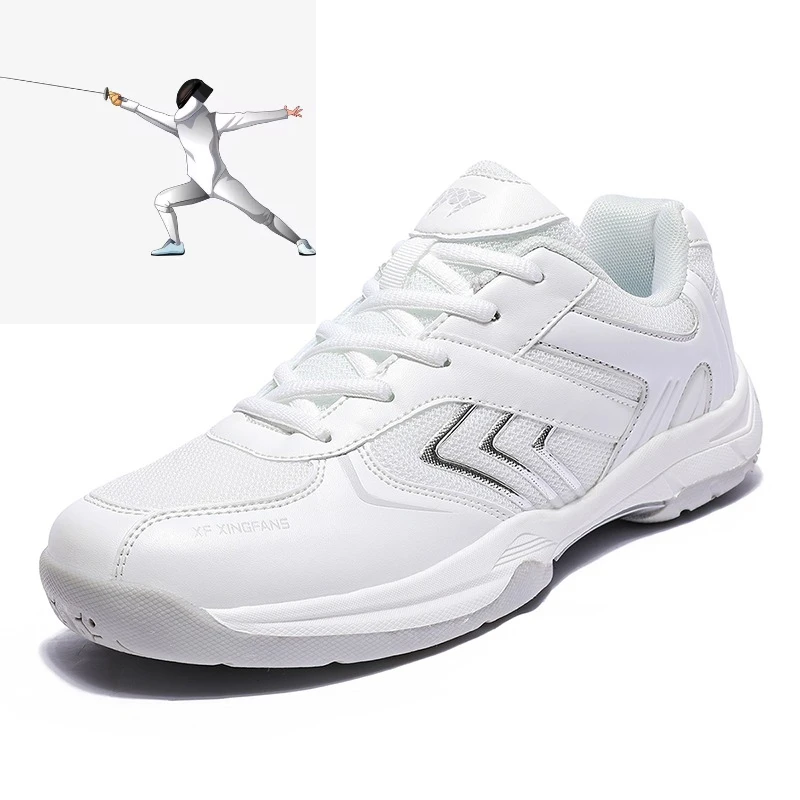Fencing Shoes for Men and Women Outdoor Fitness Badminton Shoes Indoor Training Fencing Unisex Tennis Shoes
