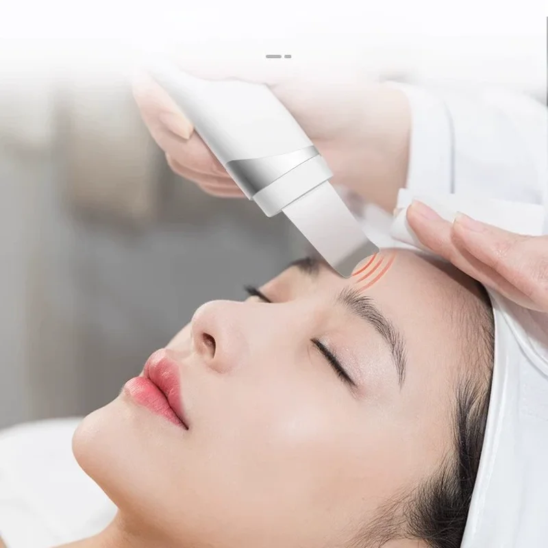 多機能 USB 充電フェイシャルスクラバーピーリングスキンクリーナー超音波イオンしわ黒ずみ除去肌引き締めマッサージャー