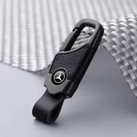Leather Car Keychian Pendant for Mercedes Benz GLB GLC GLS G63 W164 W140 W203 W210 W108 W205 W176 W166 W214 Key Rings Holder