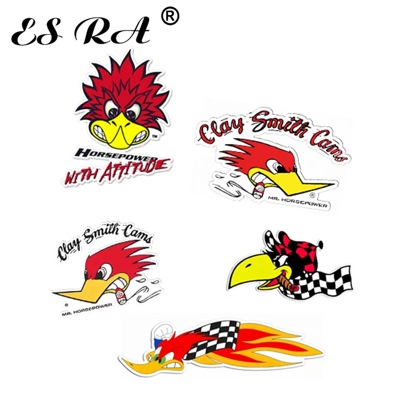 5 Pcs/Set Birds Decals Car Stickers Skateboard Decoration Motor Pegatinas Waterproof for Lugguage Laptop Bicycle Pitcher