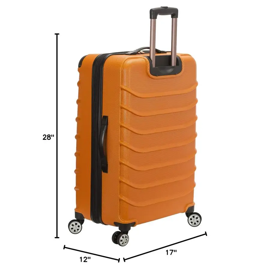 Hardside 2Piece Expandable Spinner Luggage Set, Orange, 2Piece Set 20 28