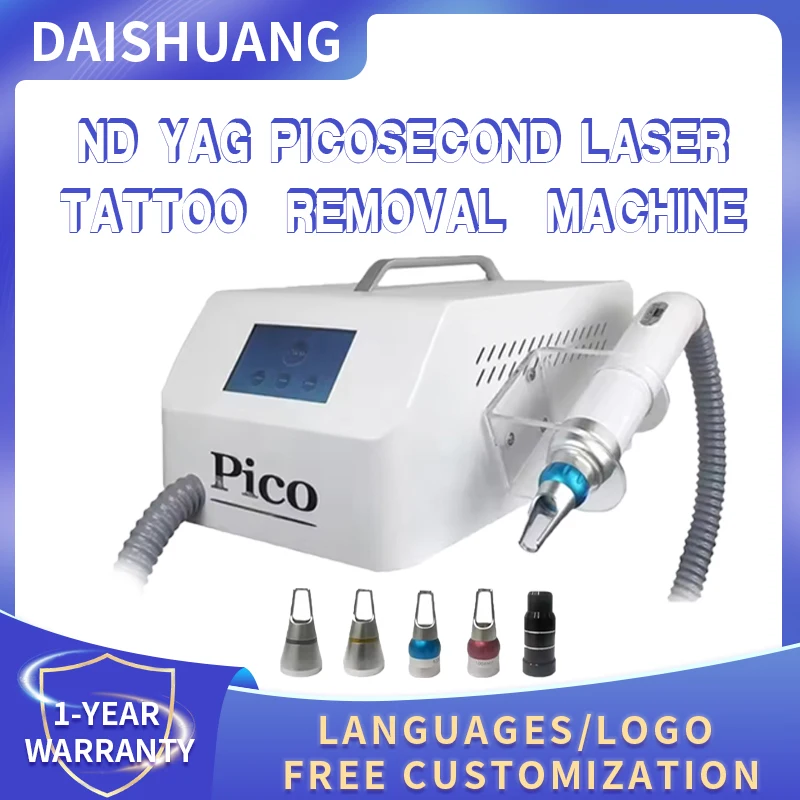 Professional Laser ND YAG Picosecond Eyebrow Washing Freckle Tattoo Remover Equipment Skin Rejuvenation Carbon Peeling Machine