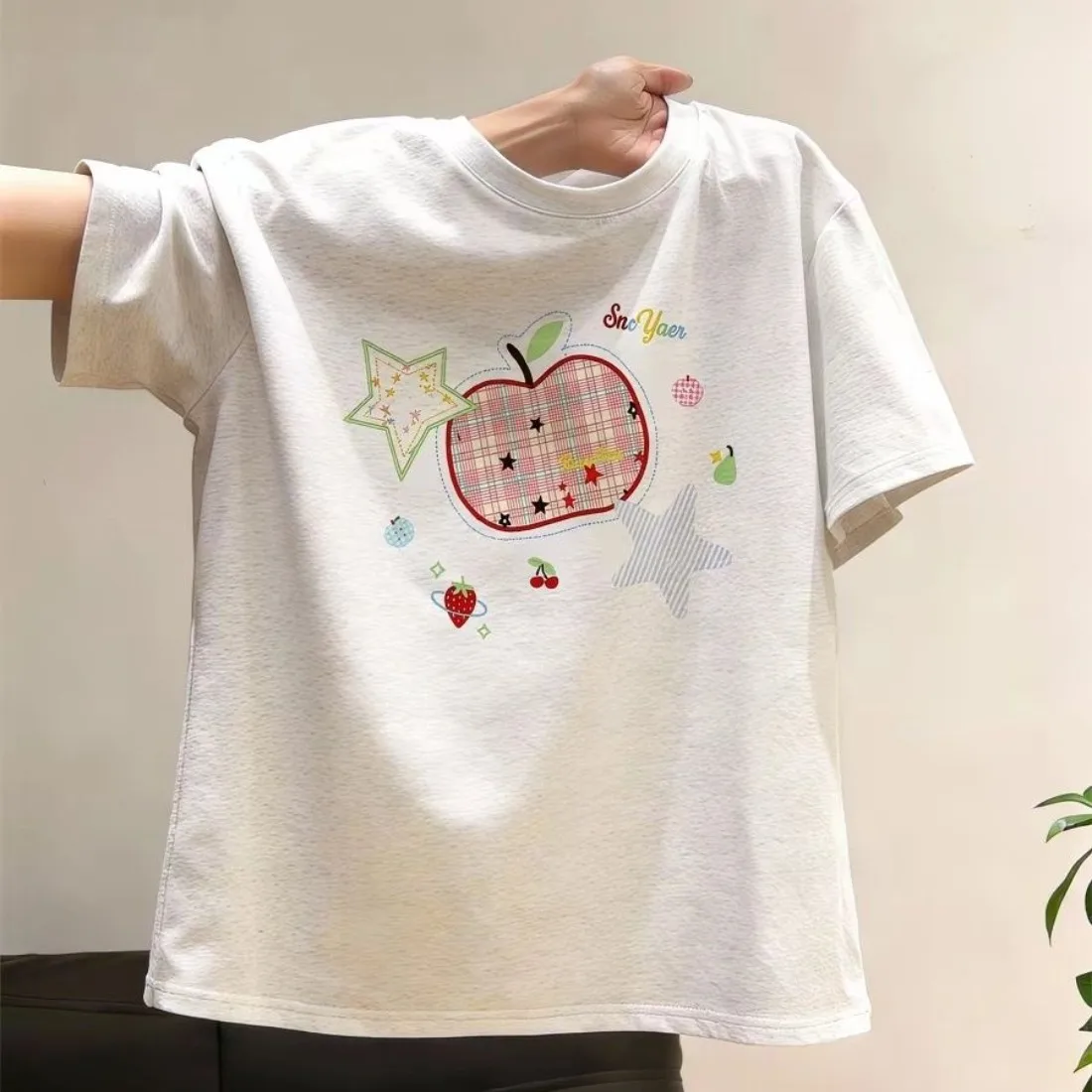 Summer New Children's Round Neck T-shirt Loose Comfortable Soft Skin Friendly Casual Simple Stylish Versatile Top