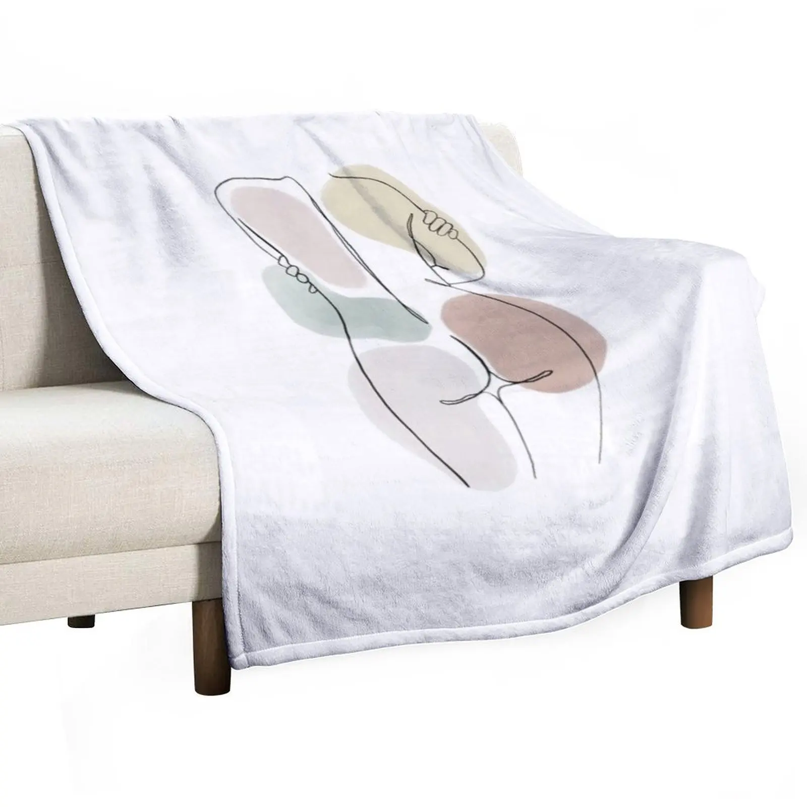 nude silhouette woman Throw Blanket Summer Beddings Picnic valentine gift ideas Blankets