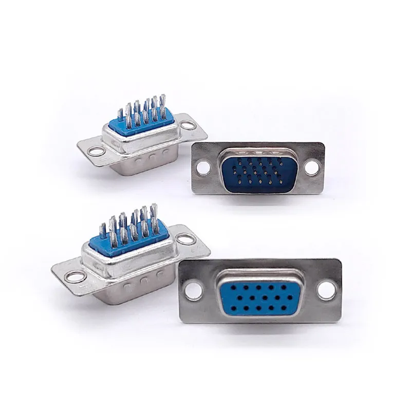 

10pcs Connector welding wire type DB15 15 hole pin 3 rows VGA Adapter male female plug socket serial port terminal Welded