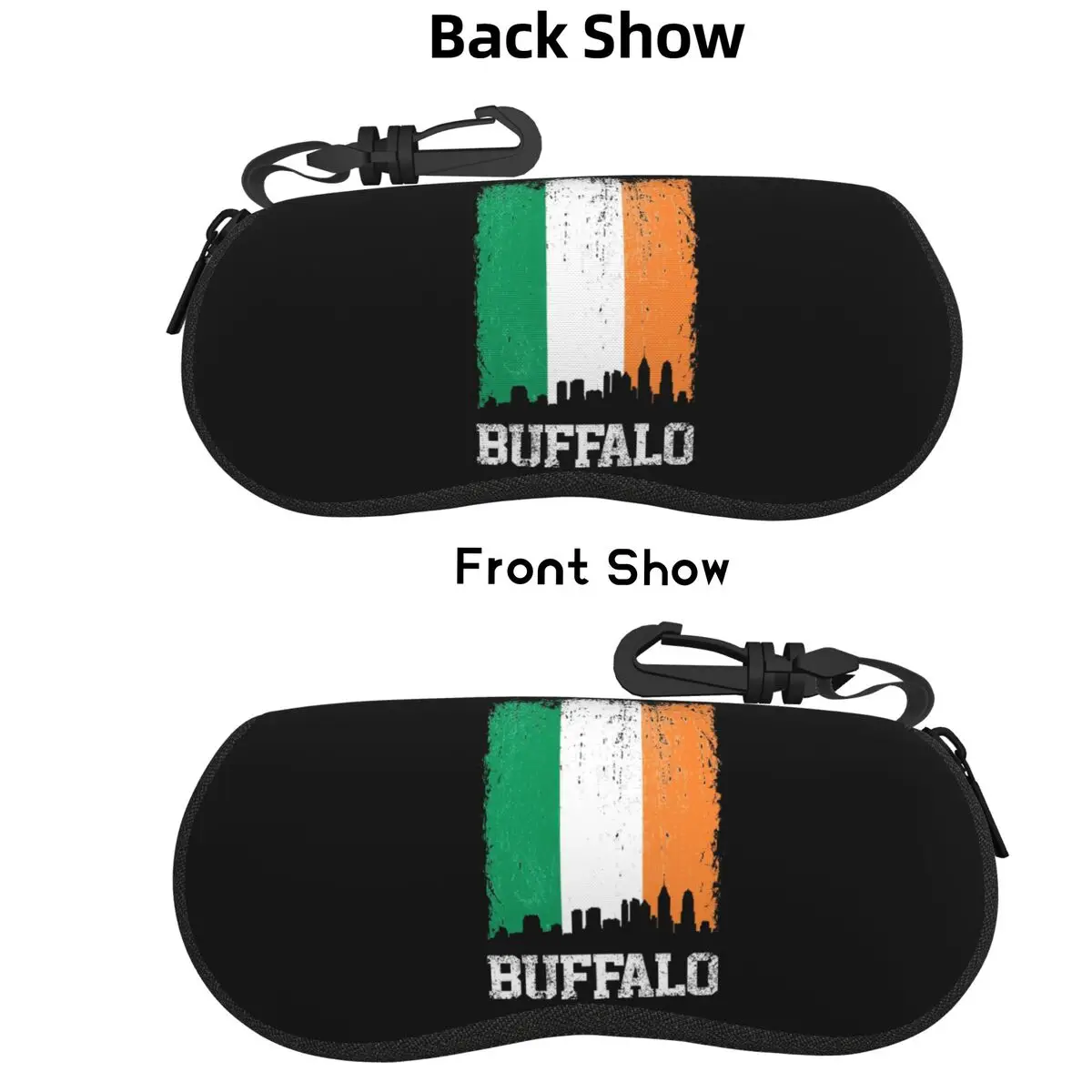 

Винтажный чехол для очков с ирландским флагом Баффало и гордостью, портативная коробка для солнцезащитных очков для женщин и мужчин, мягкая сумка для очков