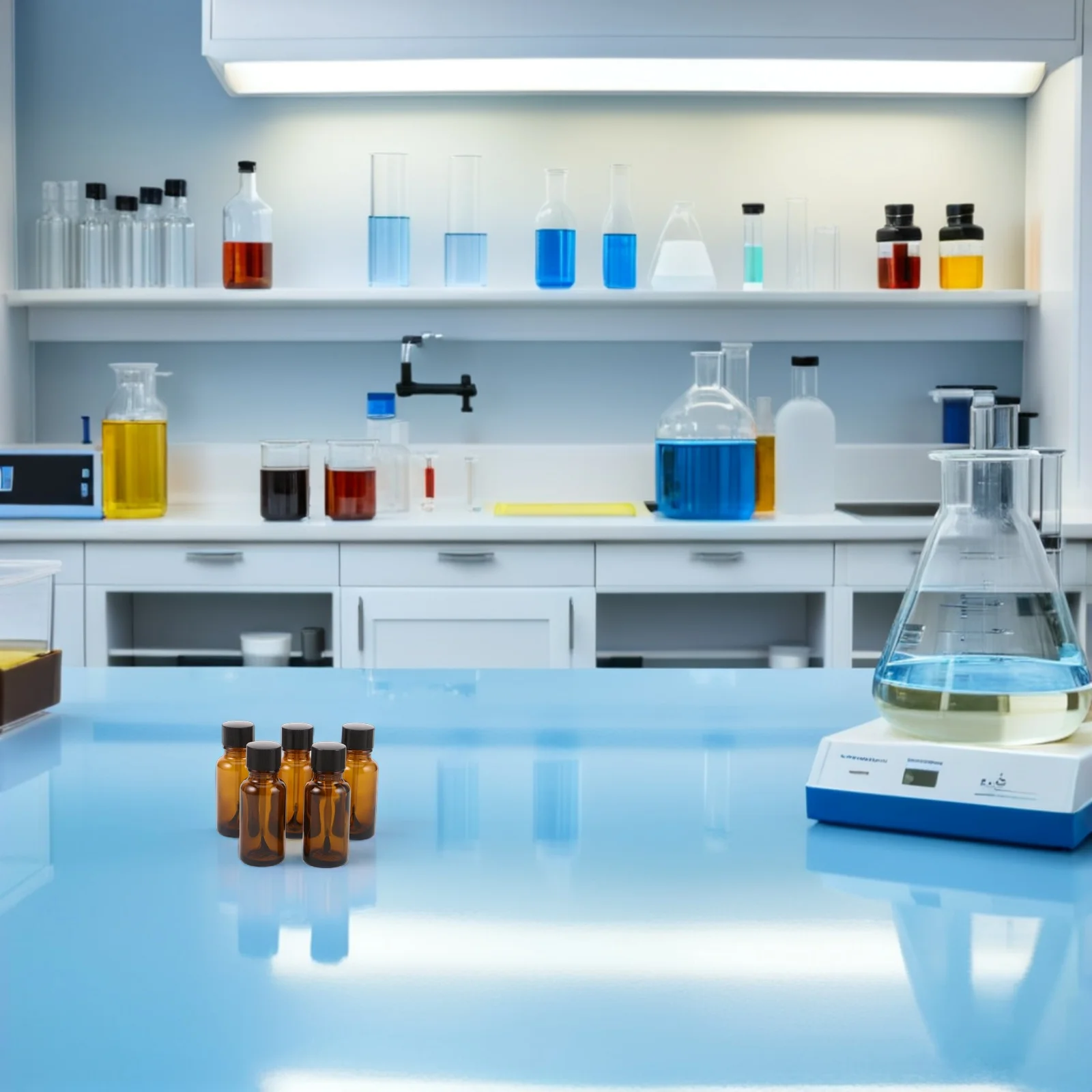 Bouteilles de vernis à ongles rechargeables en verre marron, joint sécurisé pour le stockage des liquides, conteneurs de beauté, huile essentielle, DIY, 20 pièces