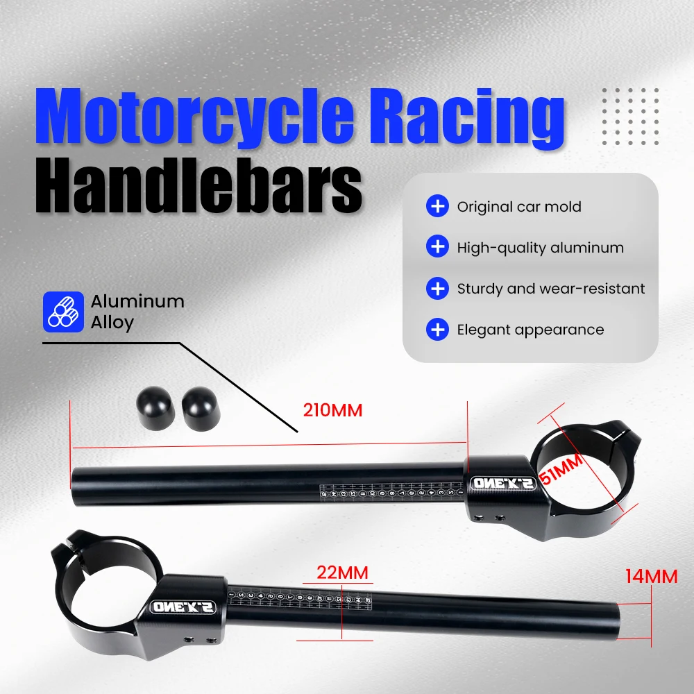 51 mm/2.0 in Motorcycle CNC Racing Refit Clip On Handle Bars Front End Upper Top Clamp For Aprilia RS660 RSV4 RSVR