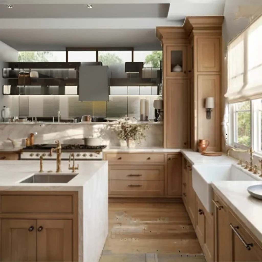 YVT  OEM/ODM Solid Wood Modular Kitchen Cabinets with Flat and Shaker Doors RTA Factory Direct