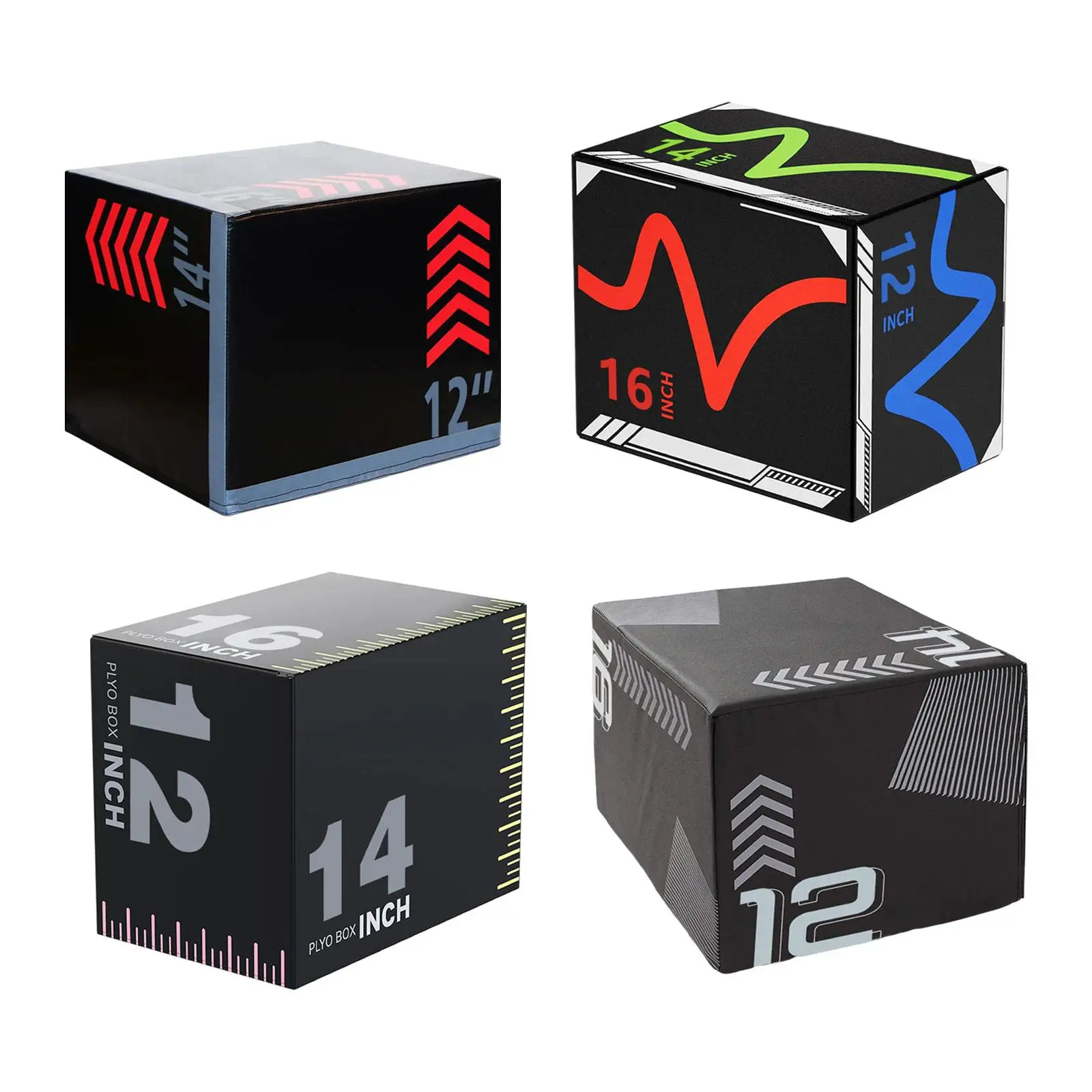 

Коробка для прыжков Plyo из ПВХ, платформа для силовых тренировок, эргономичная коробка для упражнений для фитнеса, коробка для ловкости для домашнего спортзала