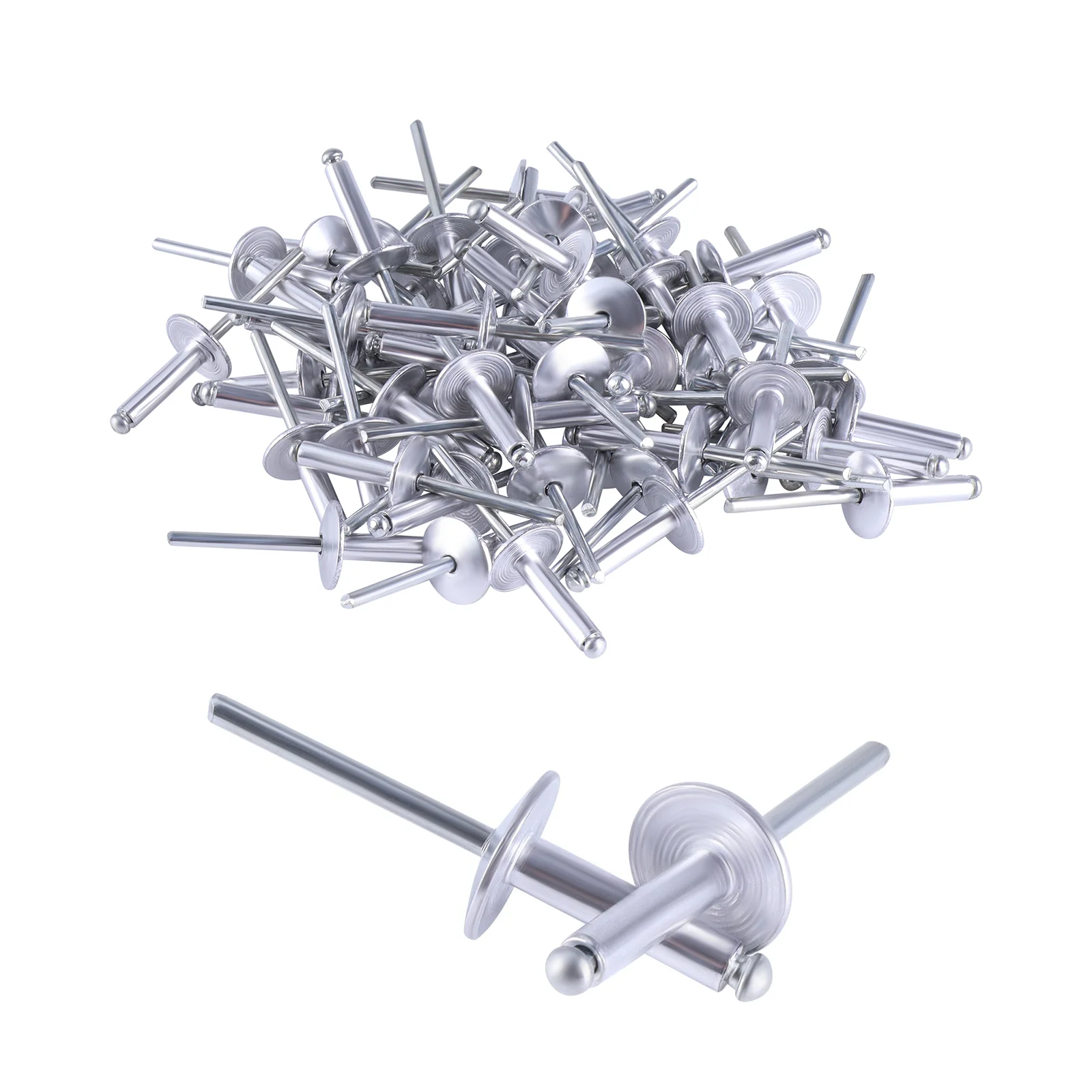 4.8mm 60/100pcs Aluminium Grote Flens Hoofd Blind Klinknagels Pull Decoratie Pop Nail Aluminium Klinknagel