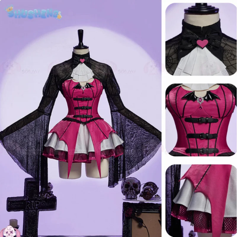 

Аниме Monster Cos High Draculaura косплей костюм женский Хэллоуин вечерние фантазийная форма платье реквизит носки аксессуары новый комплект