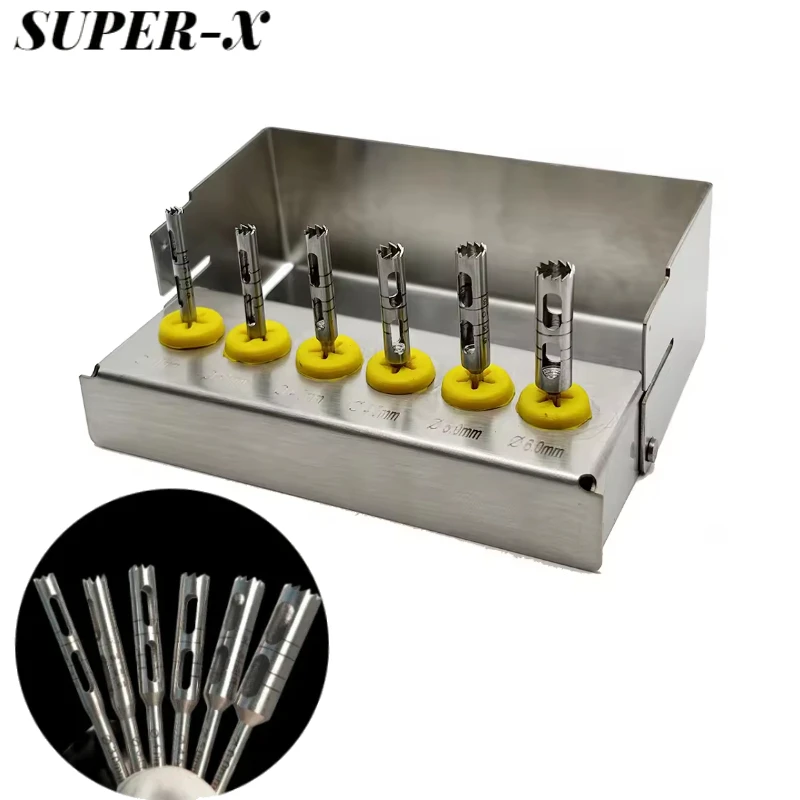 

Dental Implant Drill Kit Long Trephine Bur Set for Tooth Implant Surgical Instruments Oral Surgery Tools