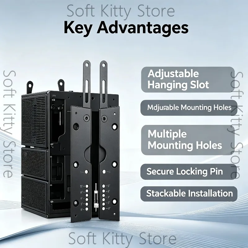 Aluminum Linear Array Speaker Hanging Bracket, Professional Aluminum Profile Hanger Accessory for Line Array Audio Cabinet