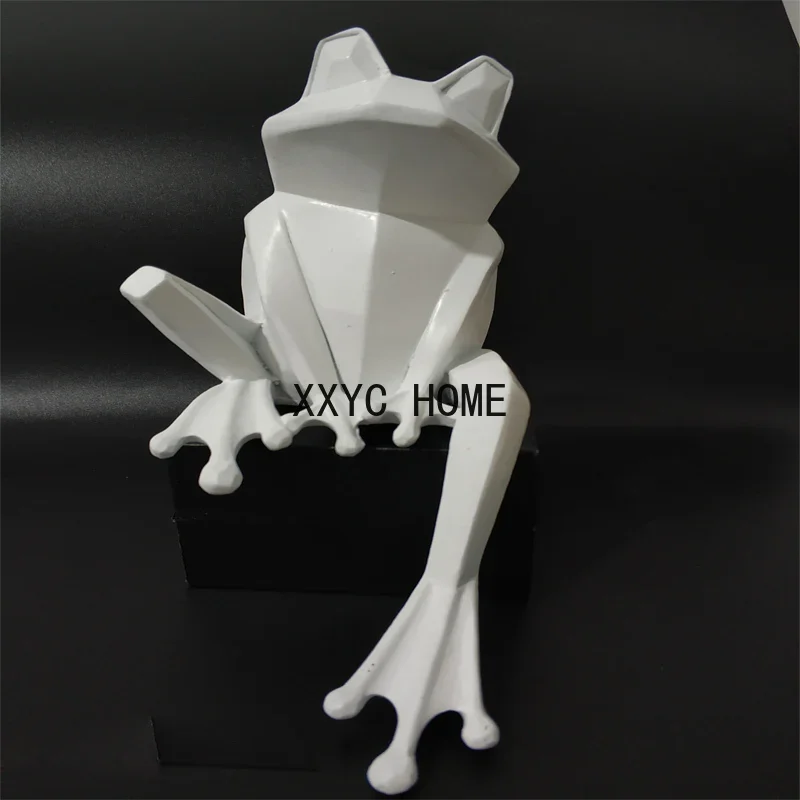 Nordic Creative resin Origami Frog figurine vintage Frog statue home decor crafts room decoration objects resin animal figurine