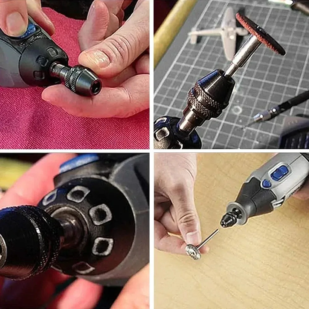 2PCS Keyless Rotary Tool Chuck Quick Change Drill Chuck Adapter Replacement for Dremel 4486 Rotary Tools 3000 4000 7700 8200 view 4