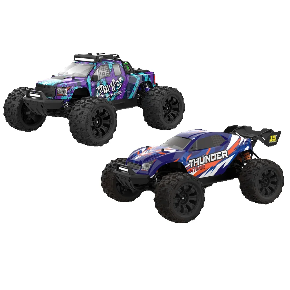 JIUSI MT14R PT14R 1/14 4WD Borstelloze 80km/u Hoge-Snelheid Off-Road Race Truck 2.4G Afstandsbediening 25W Snellader 3S 35C 2200mAh Speelgoedauto - afbeelding 2