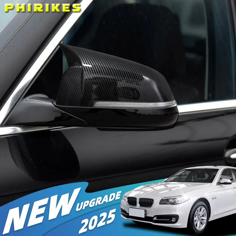 

Для BMW 5 серии F10 F11 LCI 2014-2017: накладки на зеркала заднего вида, боковые, из карбона, глянцевые черные