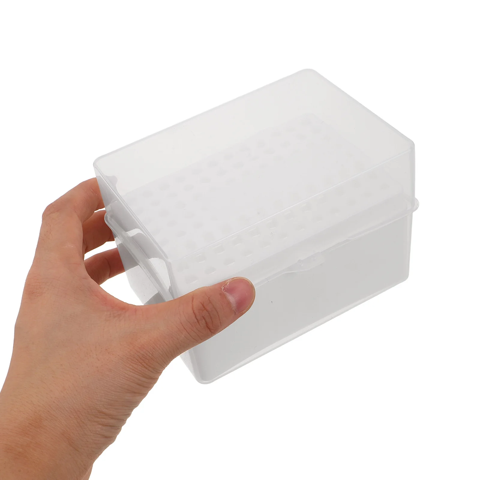 Laboratory Pipette Tip Box Holds 96 Clear 10Ul Tips for Accurate Sample Transfer Lab Use Experimental Supplies