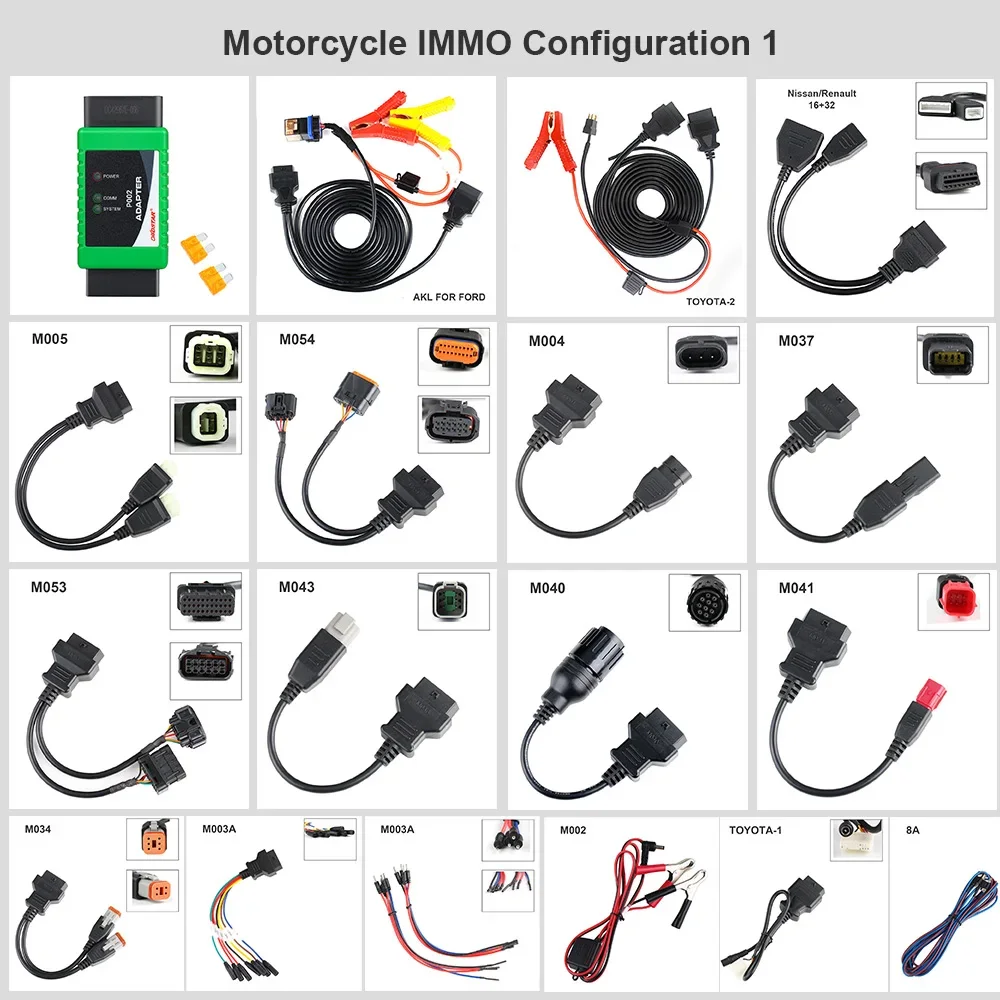 

Комплекты OBDSTAR MOTO IMMO, полные адаптеры для мотоциклов, конфигурация 1, для X300 DP Plus X300 Pro4