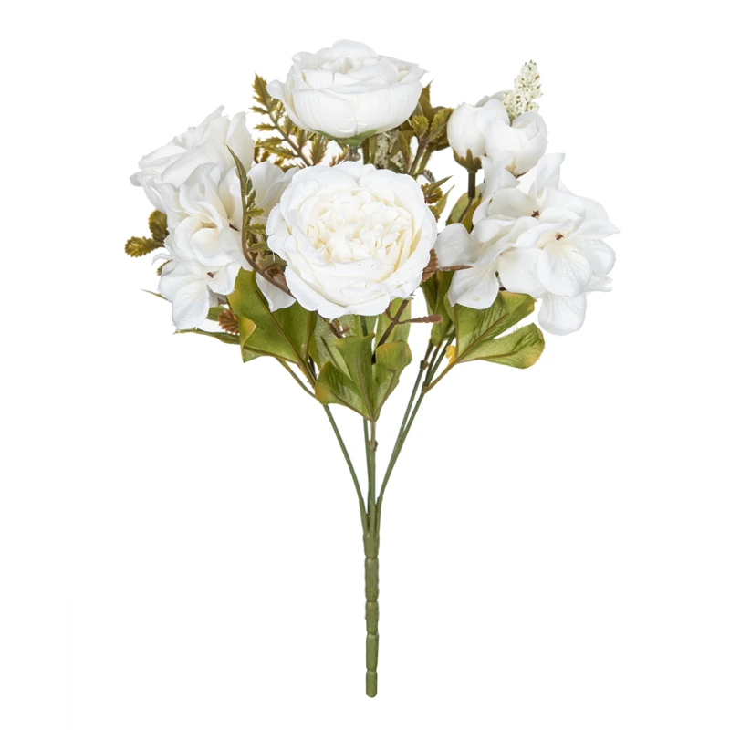1/3 Stück künstliche Blumen Weihnachtsgirlande Hochzeit Garten Rosen Fotos Bogen Pfingstrose Blumensträuße Home Room Decor Seidenhortensien – Detail 11