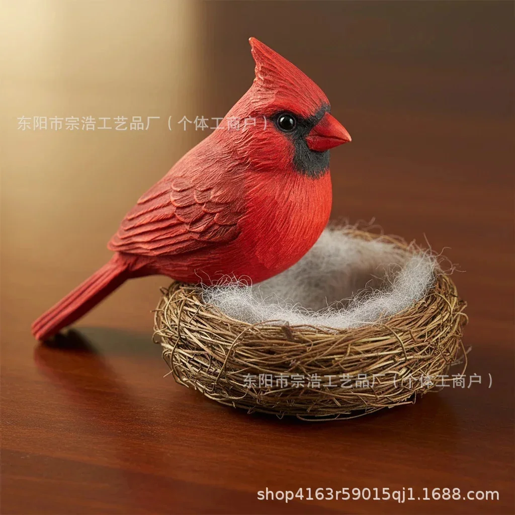 Bird Nest Figurine Resin Table Centerpiece Rustic Home Display Decor For Living Room Office Desk Gift For Women And Couples