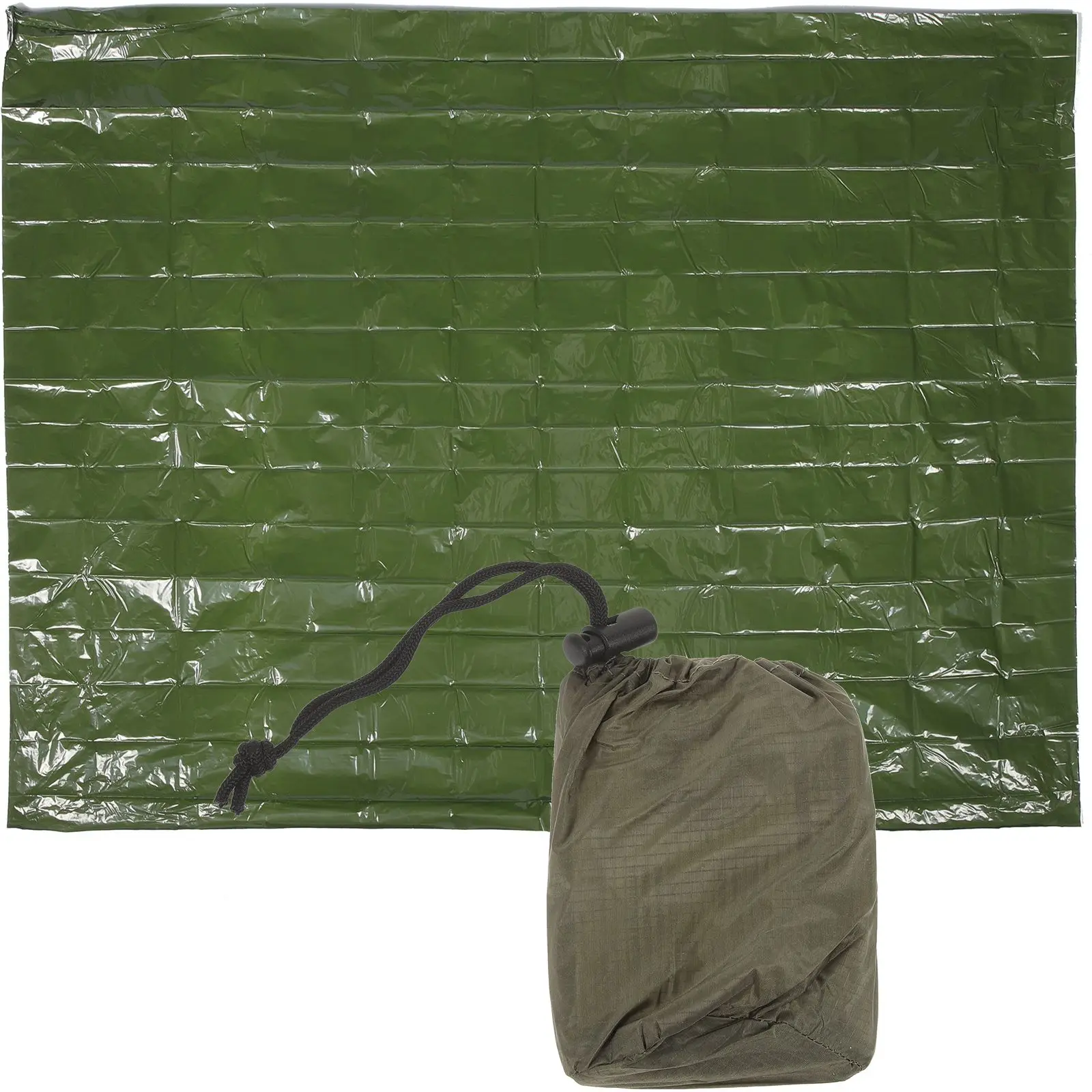 

Aluminum Film Blanket Green 140x210cm Lightweight Thermal Emergency Survival Camping Foldable Rescue Outdoor Exploration Tourism