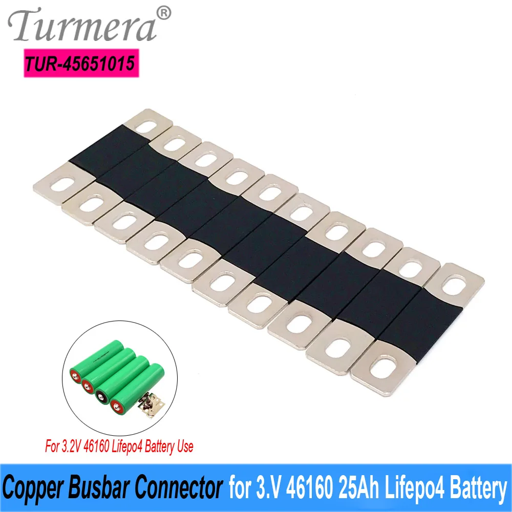 Turmera Copper BusBar Connector for 3.2V 46160 25Ah 22Ah Lifepo4 Battery for 12V 24V 36V 48V 60V Uninterrupted Power Supply Use 