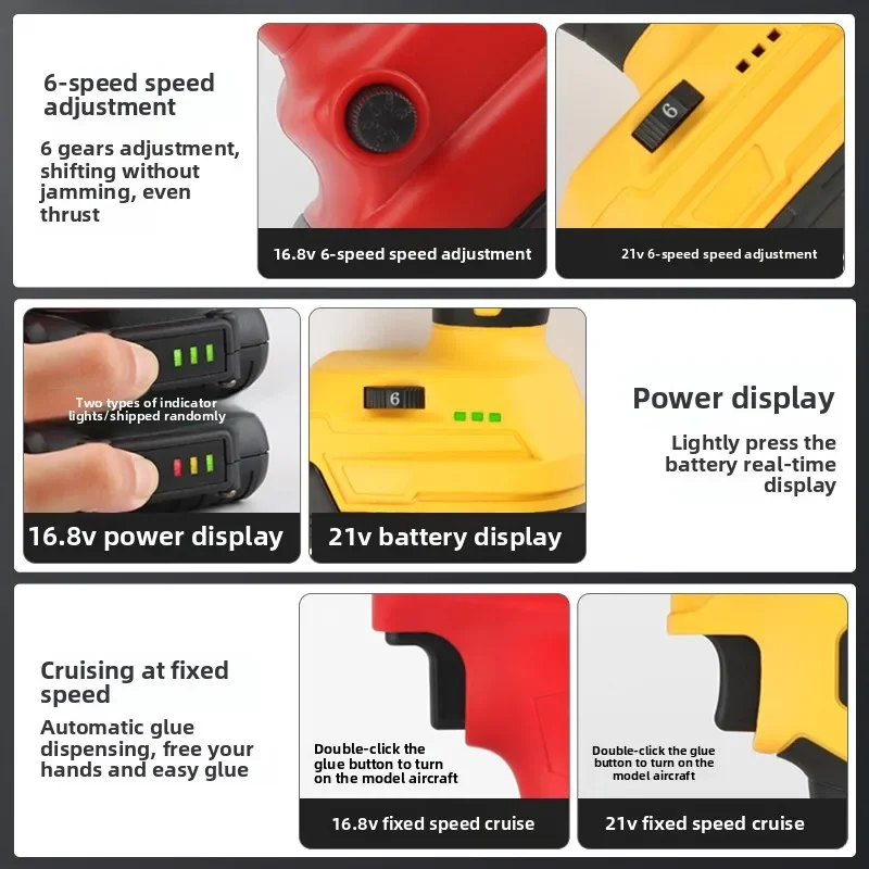 110V/220V Electric Caulking Gun Dual Tube Auto Sealant Applicator Construction Tool