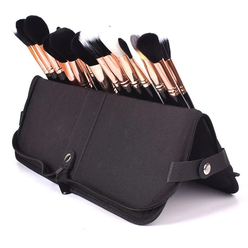 29-Hole Foldable Brace Design Makeup Brushes Bag Canvas Women Travel Cosmetic Case Organizer Tools Pouch Beauty Brush Bag Female