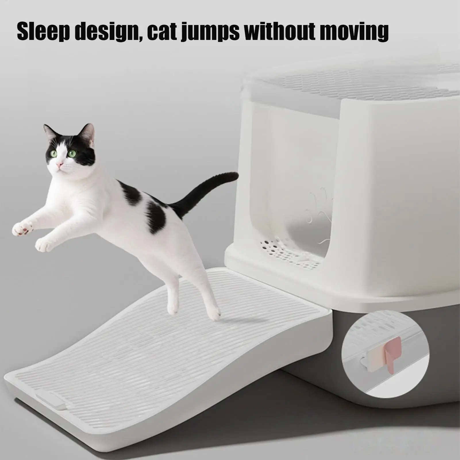 

Ящик для мусора, регулируемая по высоте ступенька для сбора мусора для домашних животных, котят, лестница, ловля мусора, рампа для маленьких, средних и больших кошек, пожилых людей