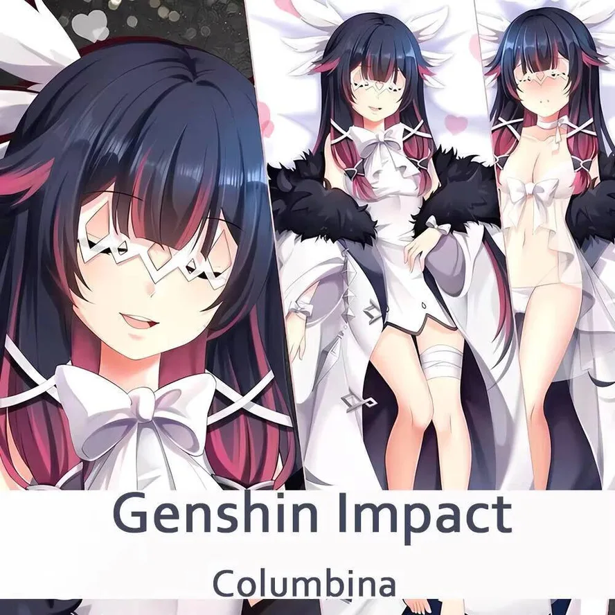 

Impact Game Columbina Genshin Dakimakura Waifu Body Pillow Case Cover 2-Side Print Hing Anime Cushion Otaku Gifts
