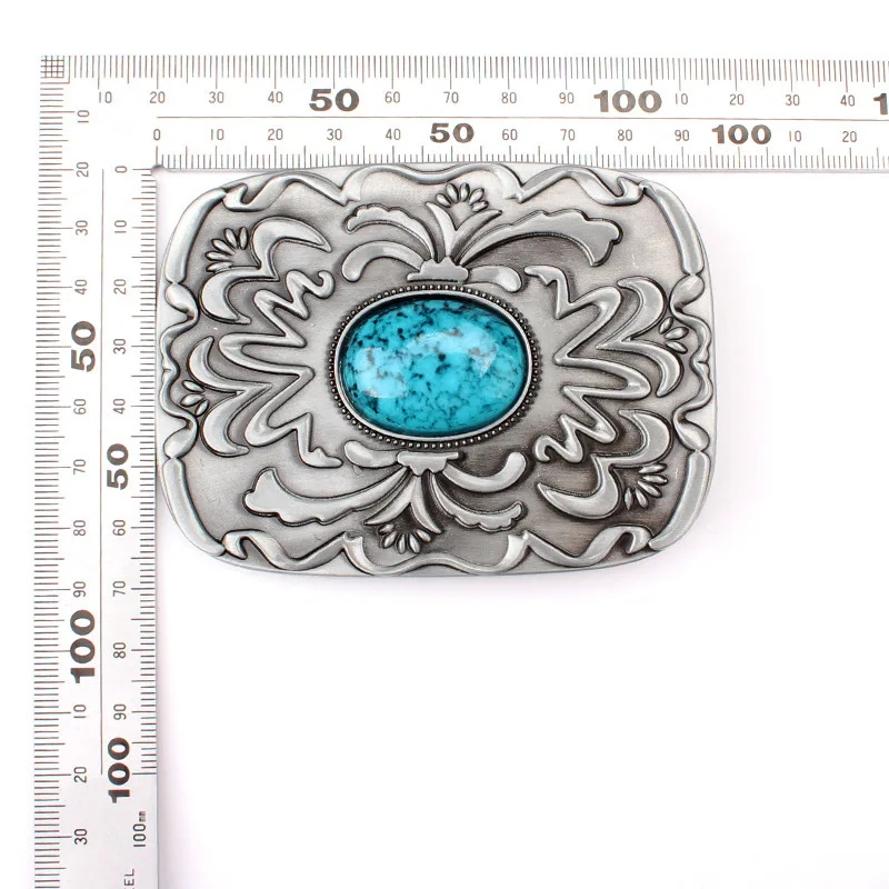 Woman Gemstone Belt Buckle Agate Flower