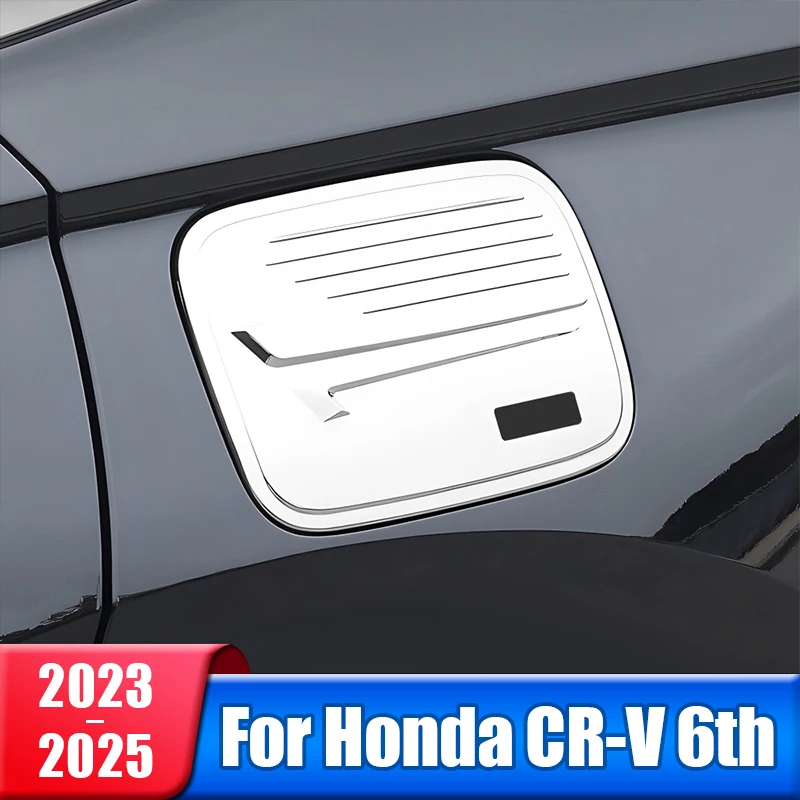 Car Fuel Tank Decoration Cover For Honda CRV 6th Gen 2023 2024 2025 CR-V Hybrid Oil Cap Sticker Exterior Accessories