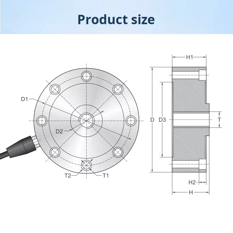 Transcell Spoke Weighing Sensor DBSL-5T 5000KG 0.05% Accuracy 5VDC 1-10T Force Sensor