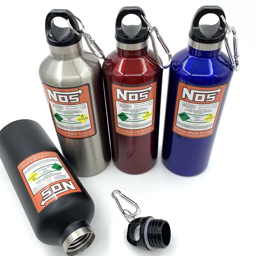 Stainless Steel Vehicle JDM NOS Nitrogen Cylinder Insulation Kettle Water Cup Motorcycle Mountain Bike Water Bottle 500ML