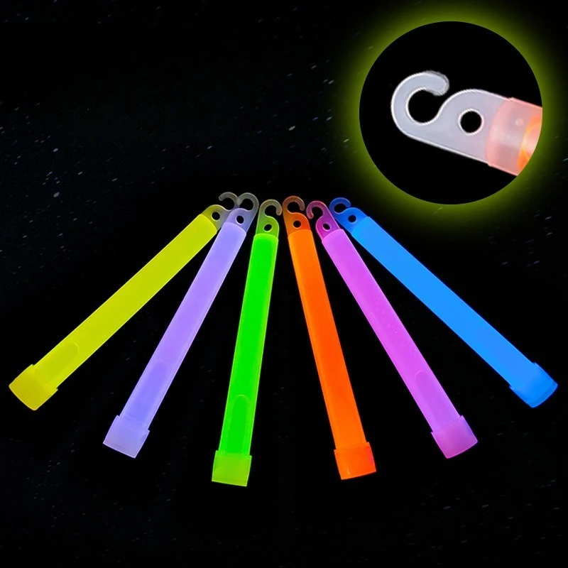 10-40PCS 6 Inch Glow Sticks Outdoor Camping Light Sticks Flexible Luminous Rods for Events Night Activities Hiking Decoration