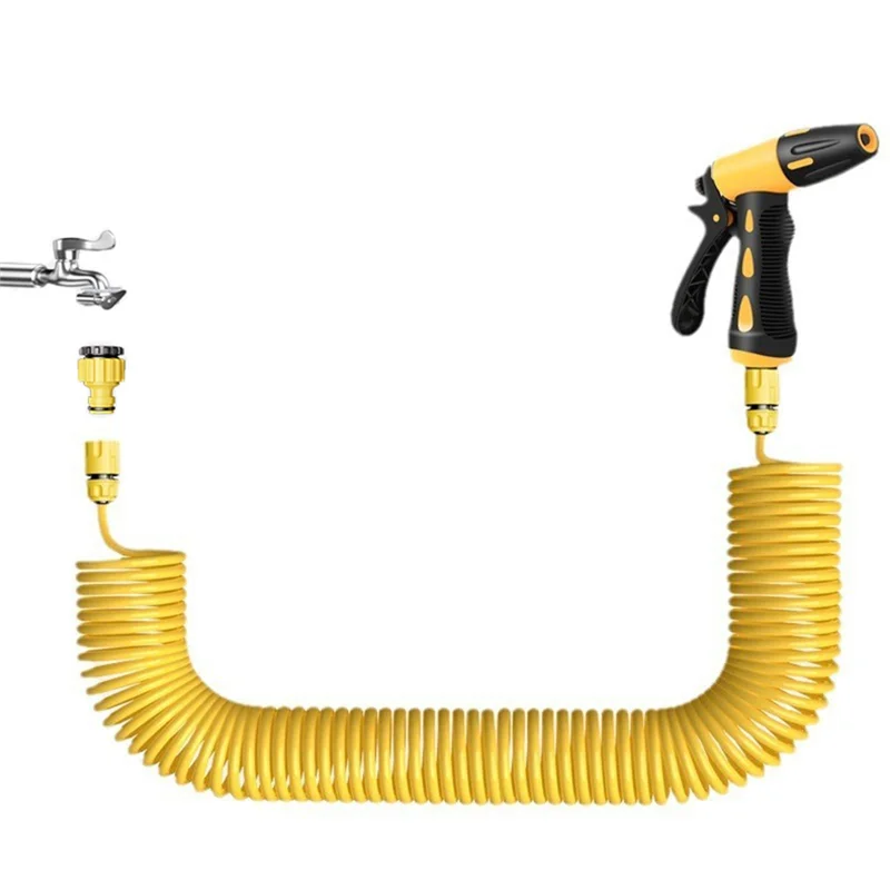 MOPHE-Household Sprinkler Car Wash Water High-Pressure Garden Balcony Expansion And Pressurization Hose Brush Car Washer