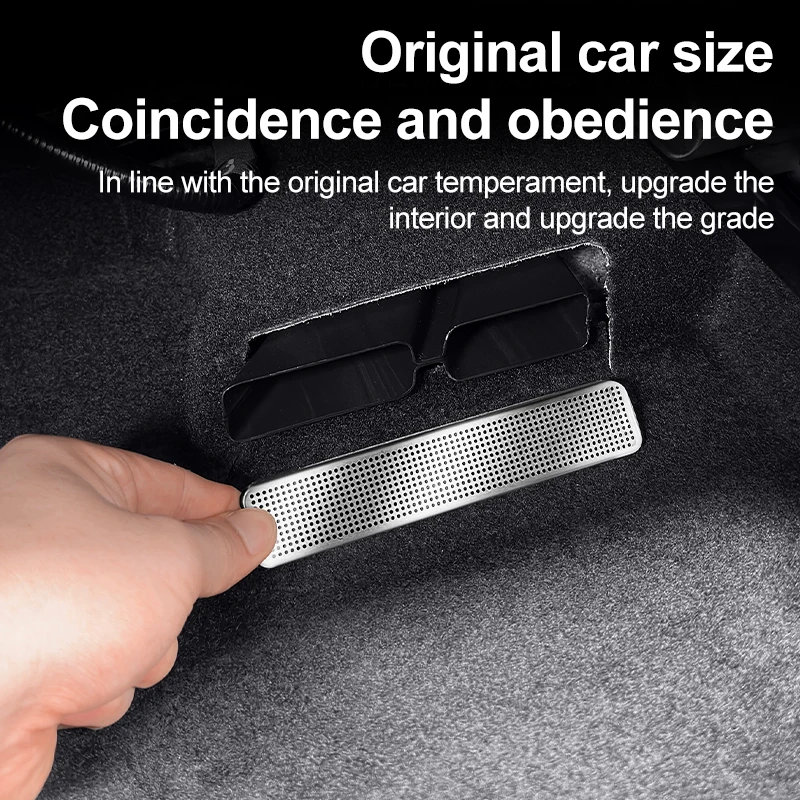 

Для Audi Q4 e-tron 2022 ~ 2025 автомобильная крышка воздуховыпускного отверстия заднего под сиденьем вентиляционные решетки кондиционера антиблокировочные защитные аксессуары