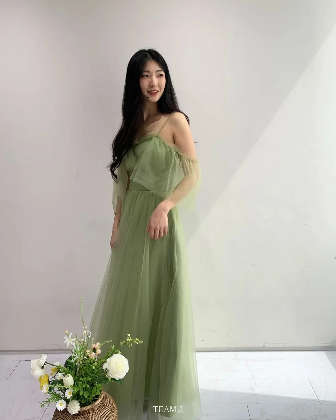 

OLOEY 2025 New Green Korean Evening Dresses A-Line Girls Prom Dresses Customized Party Dresses Tulle Wedding Snap Dresses