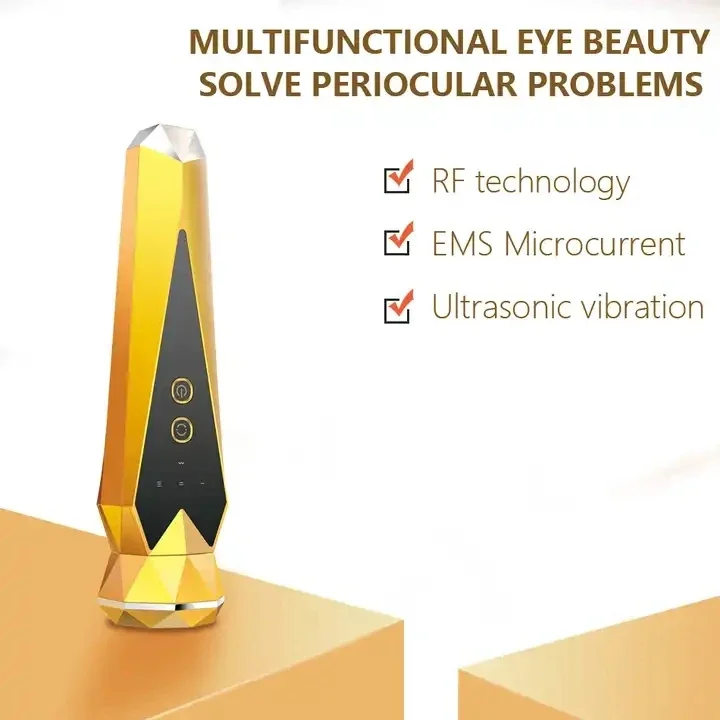 Micro current/skin firming/eye lifting/ultrasound/vibration to fade eye lines/soothe eye area beauty