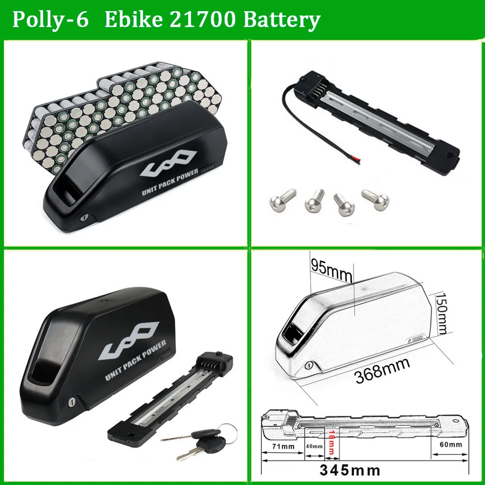 Polly 21700 batteria EBike 48V 52V 25Ah 60V 72V 36V 20Ah bicicletta elettrica Bateria Li-on Pack per 2000W 1500W 1000W 500W 350W 250W