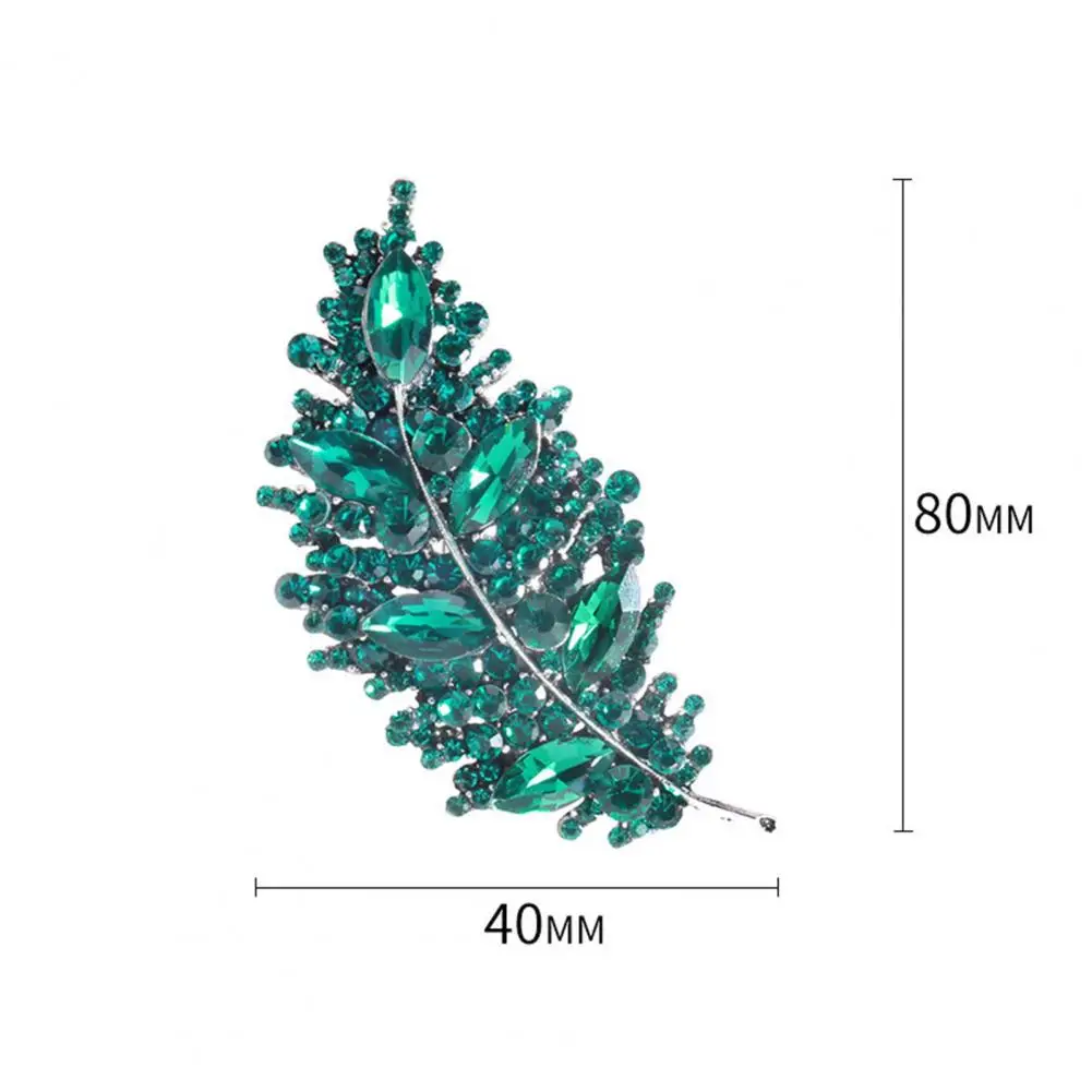 Pullover Brosche Pin Blätter Form Brosche elegante Strass blätter Brosche stilvolle Anstecknadel für Kleidung Schal oder Hut modisch
