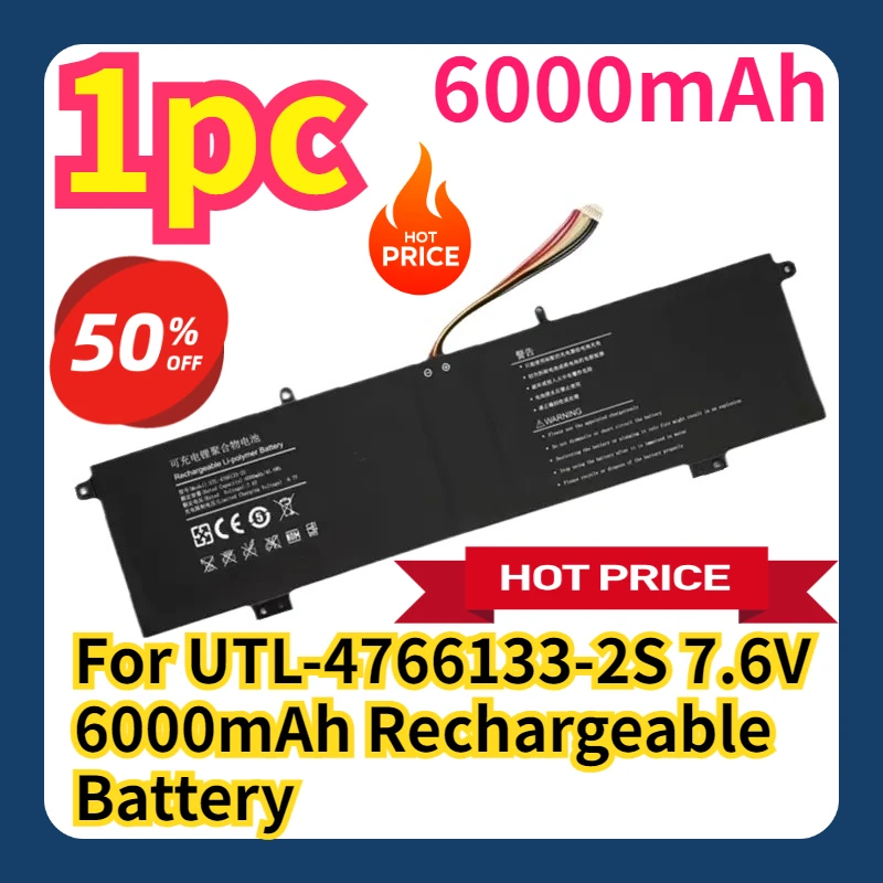 For UTL-4766133-2S 7.6V 6000mAh Rechargeable Battery